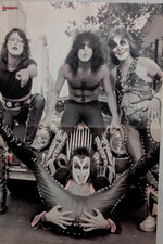 Kiss Poster BRAVO 70er Jahre, Größe ca. 28 x 42 cm, Rückseite Jürgen Drews