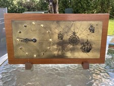 DDR Weimar Tischuhr Kaminuhr Holz Kompass Seefahrt