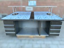 Edelstahl Doppel Arbeitsplatz Arbeitstisch Arbeitsschrank Werktisch Gastro 47850