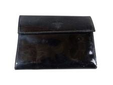 Prada Damen Geldbörse Portemonnaie Geldbeutel schwarz Lackleder Brieftasche (EB)