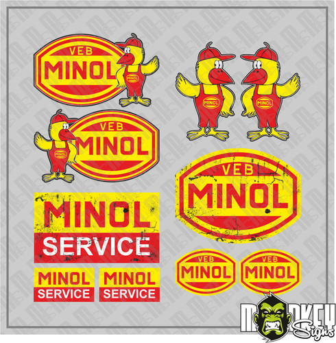 Minol sticker set 10 - sticker, –