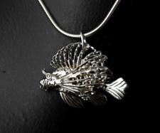 Anhänger Silber 925 Fisch Löwenfisch 3D filigran - ausgefallen & schön glänzend
