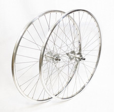 Laufradsatz für Singlespeed, Fixie 28 Zoll Bahnräder Silber poliert  FlipFlop