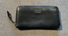 BREE Portemonnaie, schwarz, Leder, großer Geldbeutel, mit Reißverschlüssen