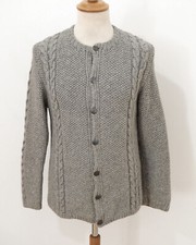 Herren Trachten Zopf Strickjacke Grösse S Schurwolle ZD540