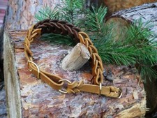 Zweifarbiges Fettlederhalsband