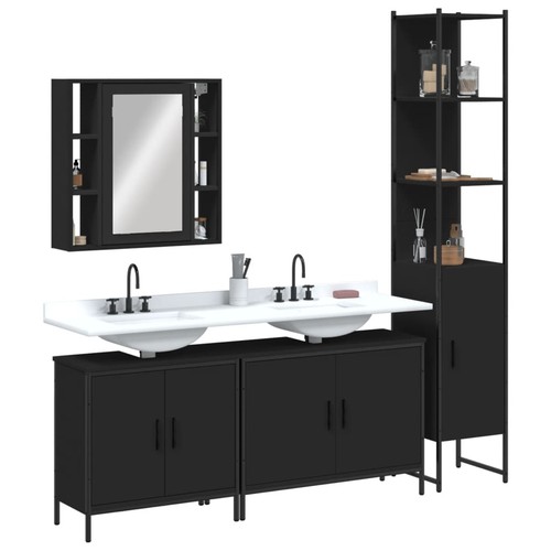 Tlg badmöbel set badschrank - 4-tlg, badmöbel-set