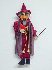 Große Puppe "Zauberer" mit Zauberstab, Zauberbuch, ca. 83 cm hoch