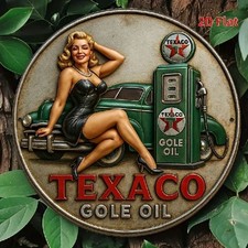 Blechschild rund Texaco