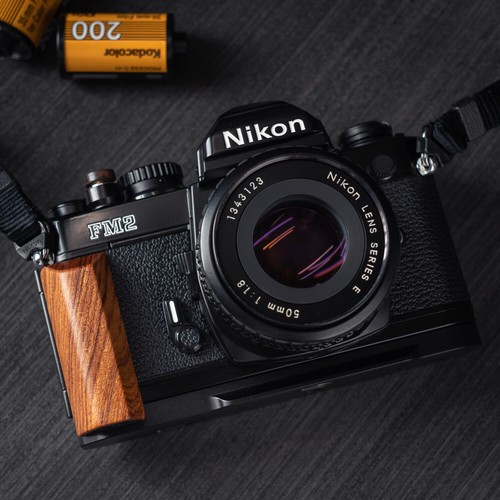 Wood hand grip for - wood, nikon