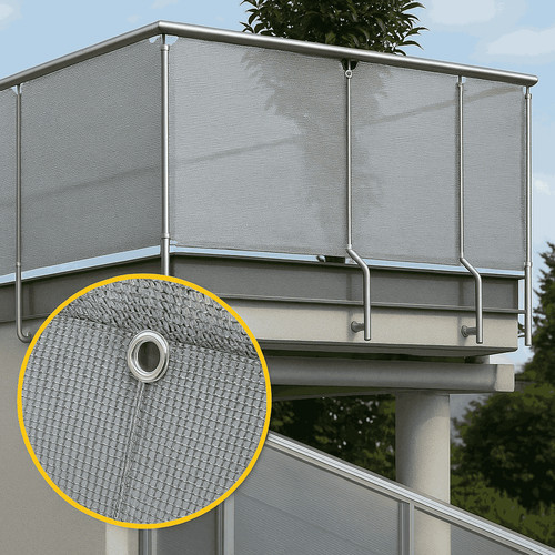 Balkon sichtschutz grau licht - grau, licht-
