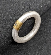 4 mm Ring Silber 925  weißer