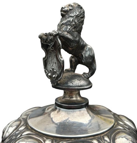 Pokal versilbert deckelkrug - pokal,