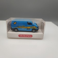 PKW VW Transporter " Erdgas - Bull "  blau  1:87 HO   Modellauto Wiking  2950325