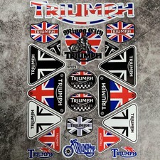 Triumph Motorrad Kraftstofftank Emblem Reflektierender Aufkleber Abzeichen #08