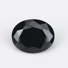 Natürlicher schwarzer Spinell ovaler Schliff 10 x 12 mm