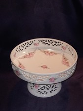 Antike Max Roesler Keramik Schale um 1900 Obstschale , Rosen Dekor 