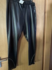 damen leggins leder optik