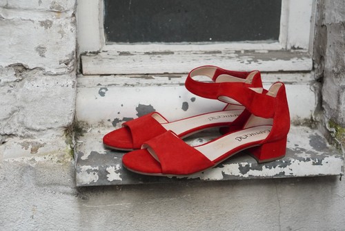 Vintage caprice rote - rote, leder