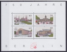 1987 Berlin 750 Jahre - Block 8 mit der Mi-Nr. 772 - 775 postfrisch ** MNH