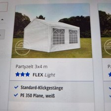 Tool Port Öualitäts Paty Zelt  Weiß 3 X 4 m. Taschenset für PVC.  Sturmsicherung