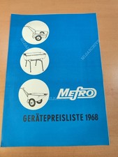 Mefro Gerätepreisliste 1968 Prospekt traktor M6
