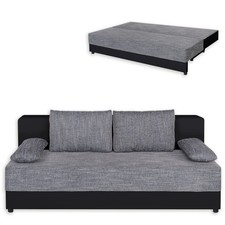 Boxspringsofa grau schwarz - -,
