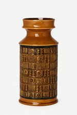 Bay Keramik Vase 35cm West Germany 60-35 Vintage Relief Design 60er Deko Retro