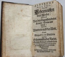 ALBERTUS MAGNUS Von den Geheimnissen derer Weiber und Tugenden ... Hofmann 1678