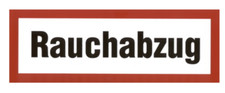 Schild Text Rauchabzug RWA