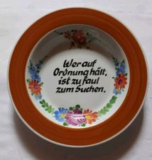 DDR Kahla Teller mit Spruch