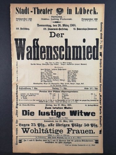 Der waffenschmied kom - der, oper