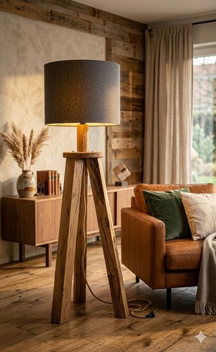 Stehlampe aus massivem