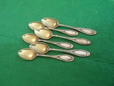 Wilkens Jugendstil Satz Moccalöffel für 6 Personen in Silber 800er TOP