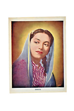 Lithographie Aufdruck Suraiya Alte Film Poster Motilal Sitara Lekh 1949
