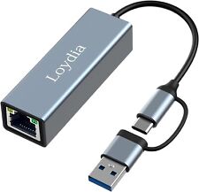 USB C auf Ethernet Adapter, USB 3.0 zu RJ45 1000Mbps Ethernet LAN Netzwerkadapte