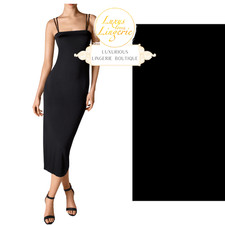 SHINY VISCOSE DRESS by Wolford M  black schwarz Glänzend Lang Weich Sommerlich