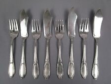 Wellner / Fischbesteck - Jugendstil - 4 Personen / 8 Teile - 90er Versilberung