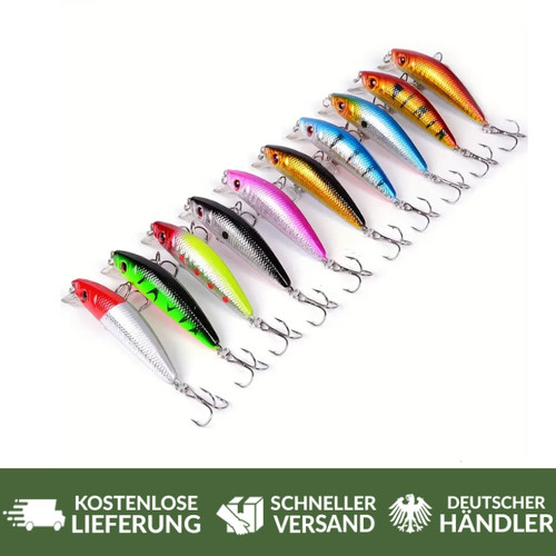 10x wobbler köder - 10x, 7cm