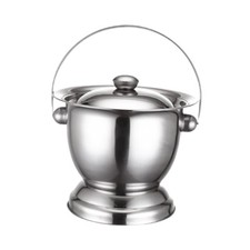 Kammereimer Bettpfanne Urinaltopf mit Deckel Griff Nachttopf Edelstahl Spucknapf