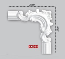 2 Set (8 Stück ) Rundbögen Wandleisten Zierprofile Styropor Stuck CKD01
