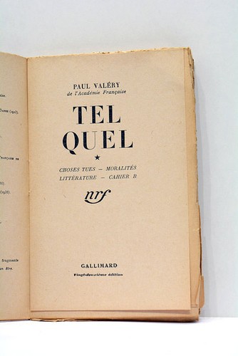 Valéry tel quel - valÉry, paris