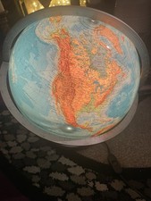 Columbus Duplex Erdglobus Vintage seltener Leuchtglobus Tischplatte 