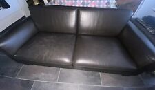 Sofa Metro Leder Genuin Mokka Braun Polsterausführung Fest von WITTMANN 2 Stück