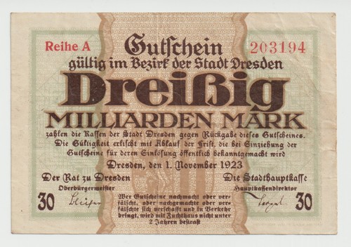 Notgeld dresden stadt - notgeld, 30