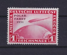 DR 456 Zeppelin Polarfahrt 1 RM postfrisch, kl. Gummifehler (ew349)