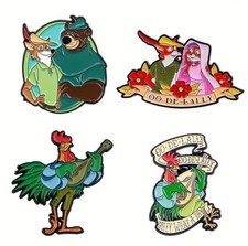 4x Robin Hood Disney Pin