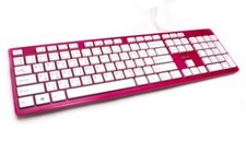 OKER KB518: ELEGANTE QWERTY USB-TASTATUR IN PINK MIT THAILÄNDISCHER SCHRIFT