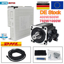 〖EU〗1KW 600W 400W 750W AC Servo Motor Driver Kit 3000RPM/6000RPM CNC Engraving
