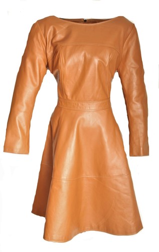 Lederkleid als tellerkleid - lederkleid,